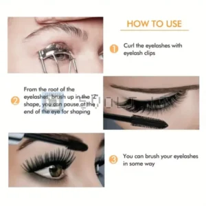 Mascara 4D Impermeabile Spesso Nero Trucco Make Up