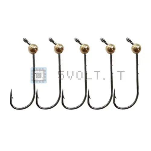 5 Pezzi Ami da Pesca 0.7g in Rame per Esca Soft Worm