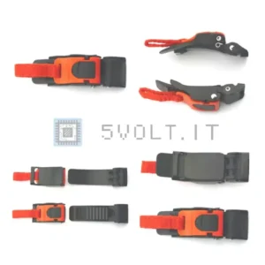 Fibbia per Casco in Plastica per Bici Scooter Sgancio Rapido