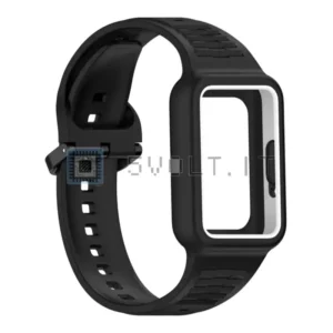 Cinturino Silicone Ricambio Nero Bianco per Honor Band 9