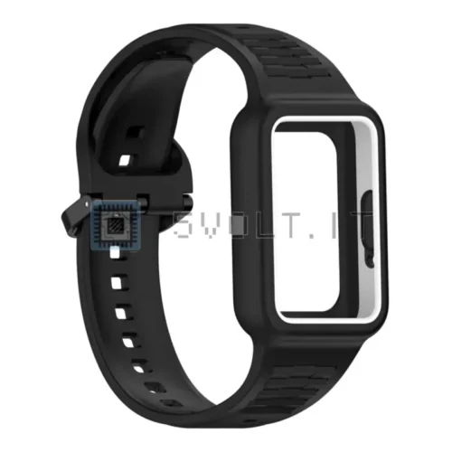 Cinturino Silicone Ricambio Nero Bianco per Honor Band 9
