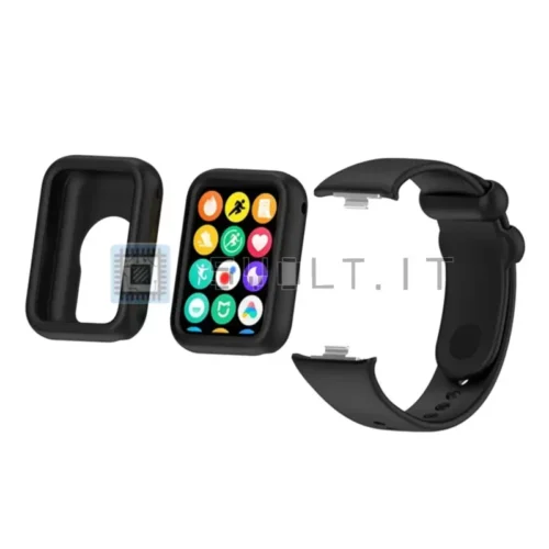 Cinturino Silicone Ricambio Nero per Xiaomi Smart Band 8 Pro