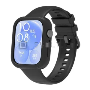 Cinturino + Cover Silicone Nero per Huawei Watch Fit 3