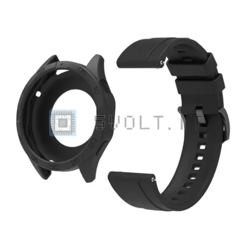 Cinturino + Cover Silicone Nero per Huawei Watch GT4 46mm