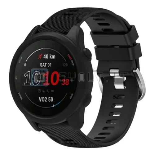 Cinturino + Cover Silicone Nero Garmin Forerunner 255/265