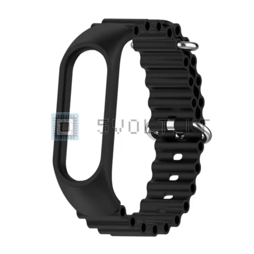Cinturino Silicone Ricambio Nero Xiaomi Mi Band 3/4/5/6/7