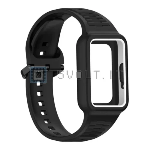 Cinturino + Cover Silicone Nero Bianco Samsung Galaxy Fit 3