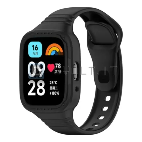 Cinturino Silicone Nero per Xiaomi Redmi Watch 3 Lite/Active