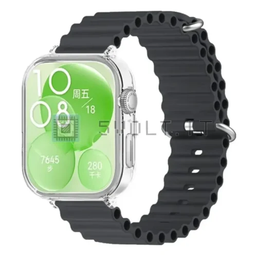 Cinturino Sport Cover Silicone Nero per Huawei Watch Fit 3
