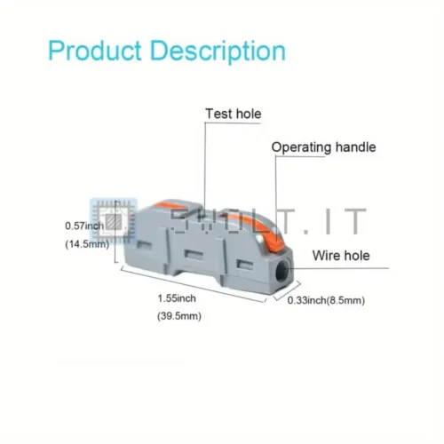 12pz Connettori a Leva per Fili Push-in Giunzione 28-12 AWG