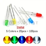 Kit Diodi Elettrici 20pz 5 Colori 5mm LED Bianco RGB