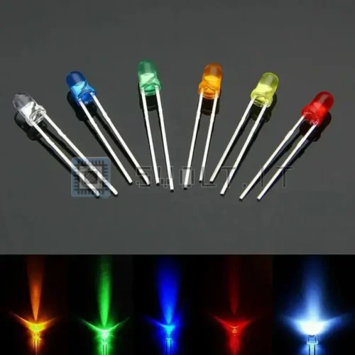 Kit Diodi Elettrici 20pz 5 Colori 5mm LED Bianco RGB