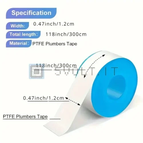 Lotto 6pz Nastro Idraulico PTFE 3mtX1.2cm Sigillante