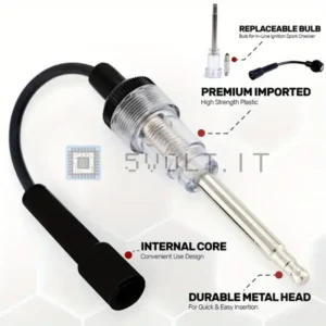 Tester Accensione Candele Motore Acciaio Inox Lampada