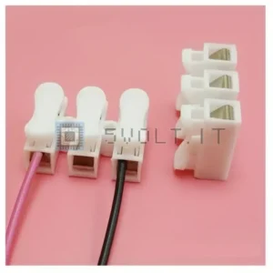 10pz Connettori Cavi Rapidi Autobloccanti Filo a Molla CH3