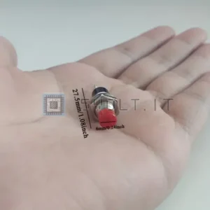 2pz Interruttori a Pulsante Momentaneo PBS-110 Rosso