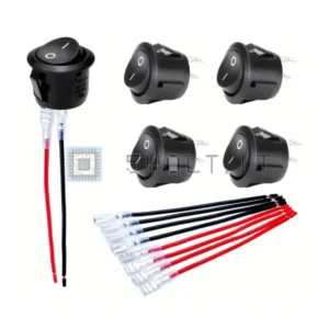 2pz Interruttori a Bilanciere Rotondi SPST On-Off 20mm 2 Pin