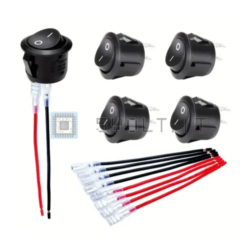 2pz Interruttori a Bilanciere Rotondi SPST On-Off 20mm 2 Pin