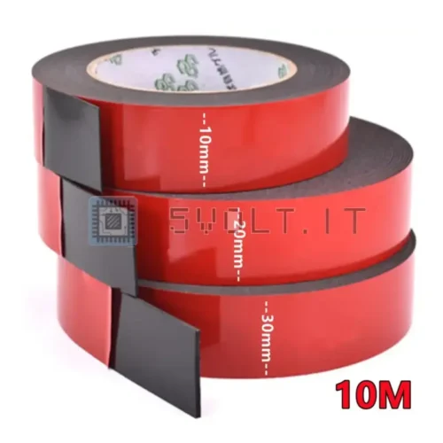 Nastro Adesivo in Schiuma Doppia Faccia 20mmX10mtX1mm