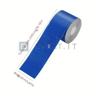 Nastro Riflettente Argento 5cmX2mt Avvertimento Sicurezza