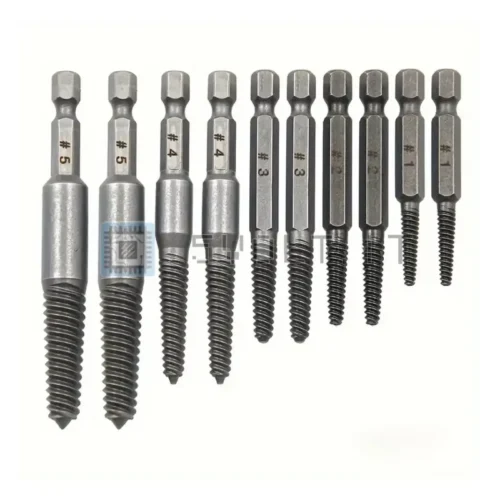Kit 5pz Estrattori Viti e Bulloni Esagonali Danneggiati Rotti