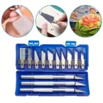 Set 13pz Utensili Coltelli Intaglio Lega Alluminio Artigiani