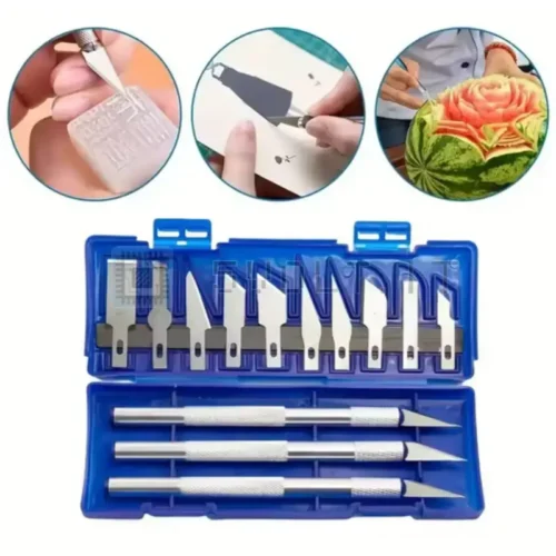 Set 13pz Utensili Coltelli Intaglio Lega Alluminio Artigiani