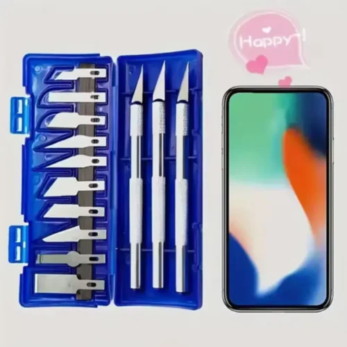 Set 13pz Utensili Coltelli Intaglio Lega Alluminio Artigiani
