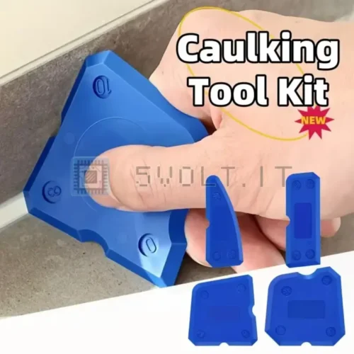 Set 4pz Strumenti Calafataggio Sigillante Silicone Bordi