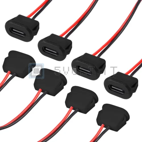 3pz Connettori Prese USB Type-C Ricarica con Filo