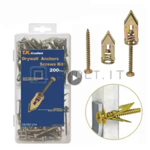Kit 30pz Viti Autofilettanti Ancoraggi per Cartongesso
