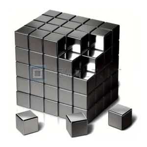 Set 20pz Magneti Neri al Neodimio 5x5x5cm Potenti
