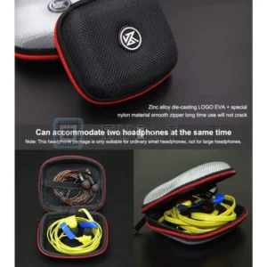 Custodia per Auricolari Quadrata con Cerniera in Nylon