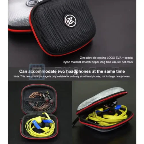 Custodia per Auricolari Quadrata con Cerniera in Nylon