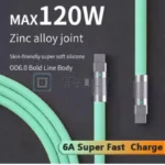 Cavo in Silicone Liquido Type-C 120W 6A Fast Charge