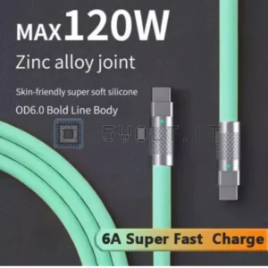 Cavo in Silicone Liquido Type-C 120W 6A Fast Charge