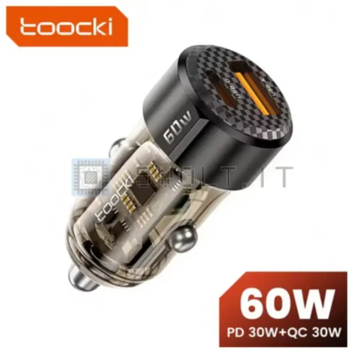 Caricabatterie da Auto 60W Trasparente Fast Charge