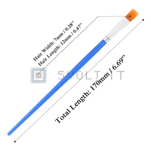 Set 50pz Pennelli Pittura Piatti in Nylon per Acquerelli