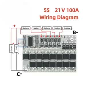 Circuito Protezione Batteria BMS 5S 21V 100A Litio