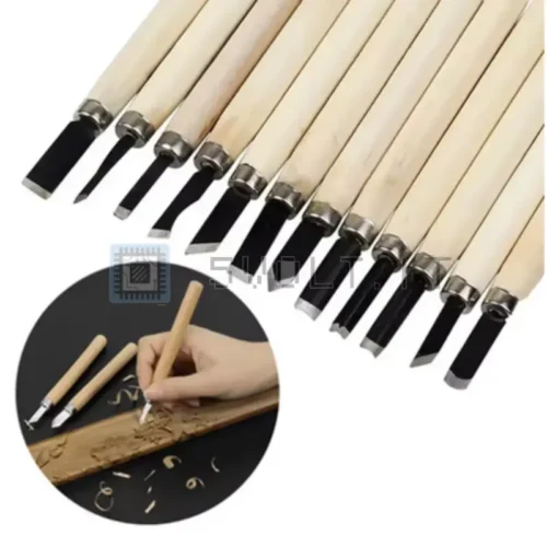 Coltelli Scalpelli 8pz Taglio Legno Sgorbia Lavorazione