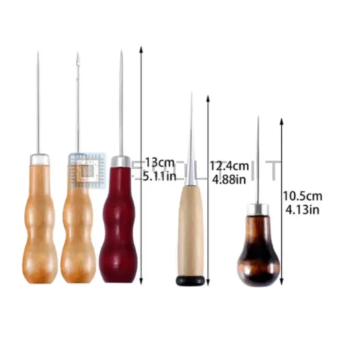 Set 5pz Punteruoli per Cucito a Mano Scarpe Pelle