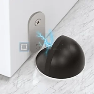 Fermaporta Magnetico in Acciaio Inox Silver in Gomma