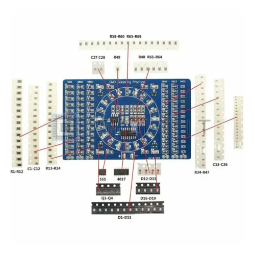 Scheda di Pratica Saldatura SMD PCB SMT Kit