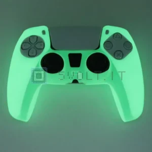 Custodia Morbida Fluorescente Verde per Controller PS5