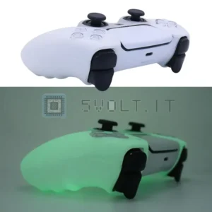 Custodia Morbida Fluorescente Verde per Controller PS5