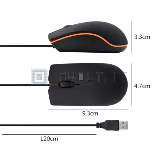 Mini Mouse Cablato 3D 1200DPI per Laptop Notebook