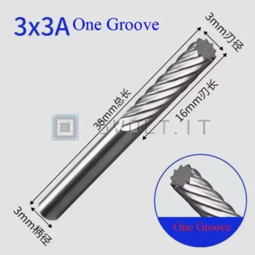Lima Rotante in Carburo di Tungsteno 3x3A 3mm