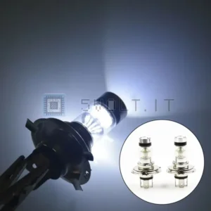 2pz Lampade LED 8000K H4 Fendinebbia DRL Bianca