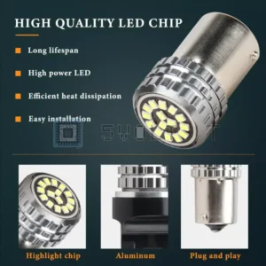 2pz Lampade LED 1157 BAY15D P21 Bianche 15SMD