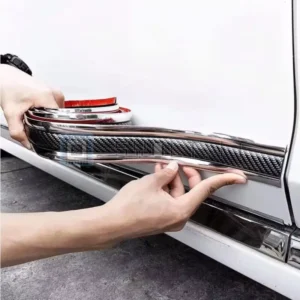 Striscia di Soglia Argentata per Ingresso Auto Adesiva Fibra